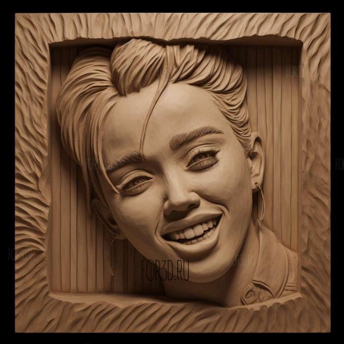 Miley Cyrus 2 stl model for CNC